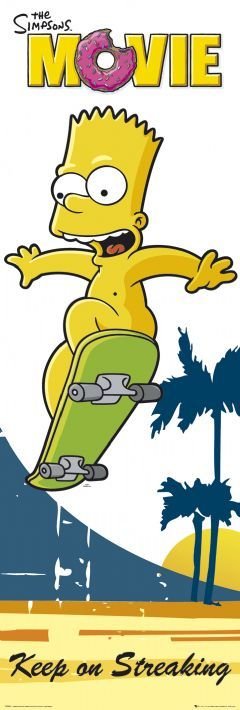 THE SIMPSONS Bart Streaking Poster Affiche All Poster Chez Europosters