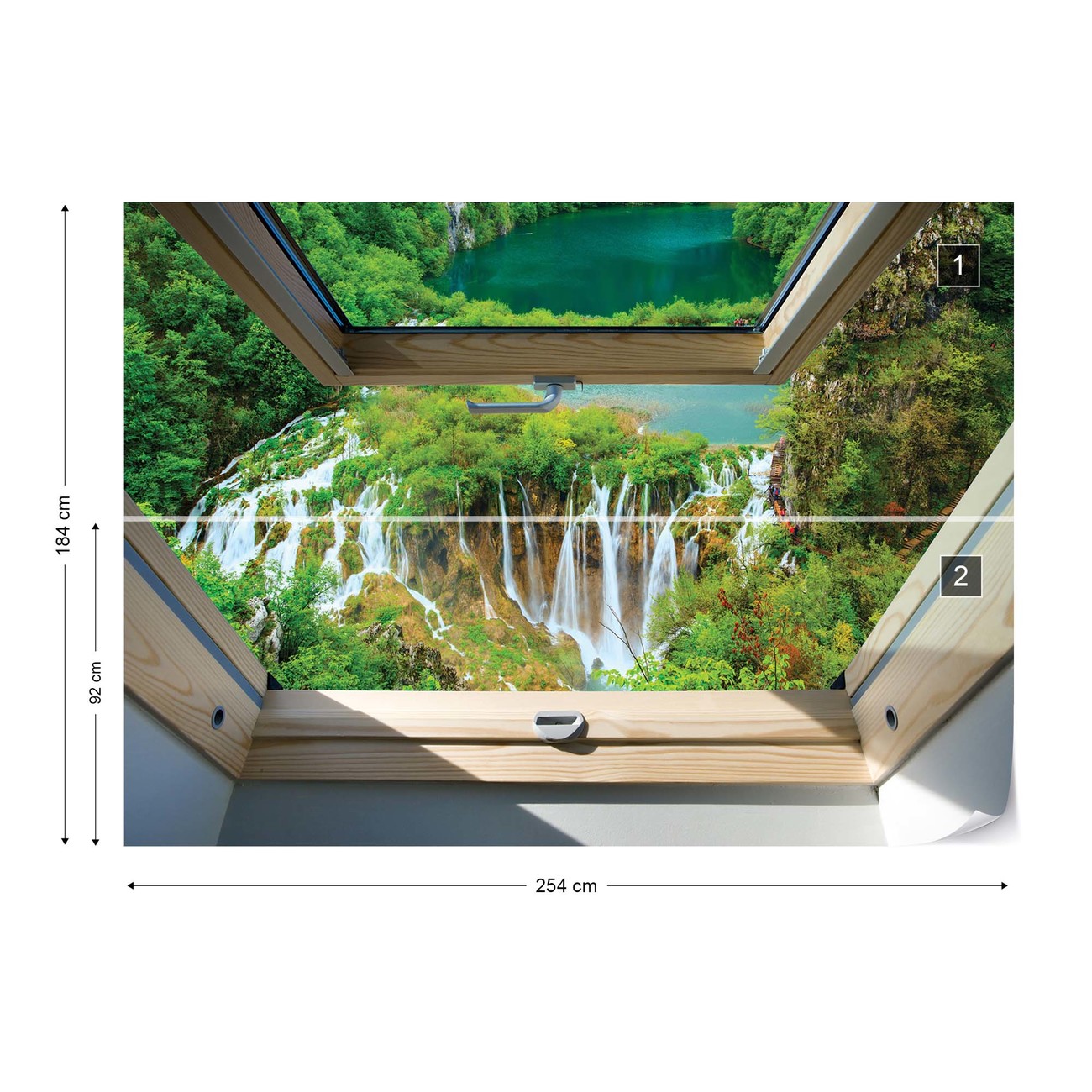 Fototapete Tapete Waterfall Skylight Window View Bei Europosters