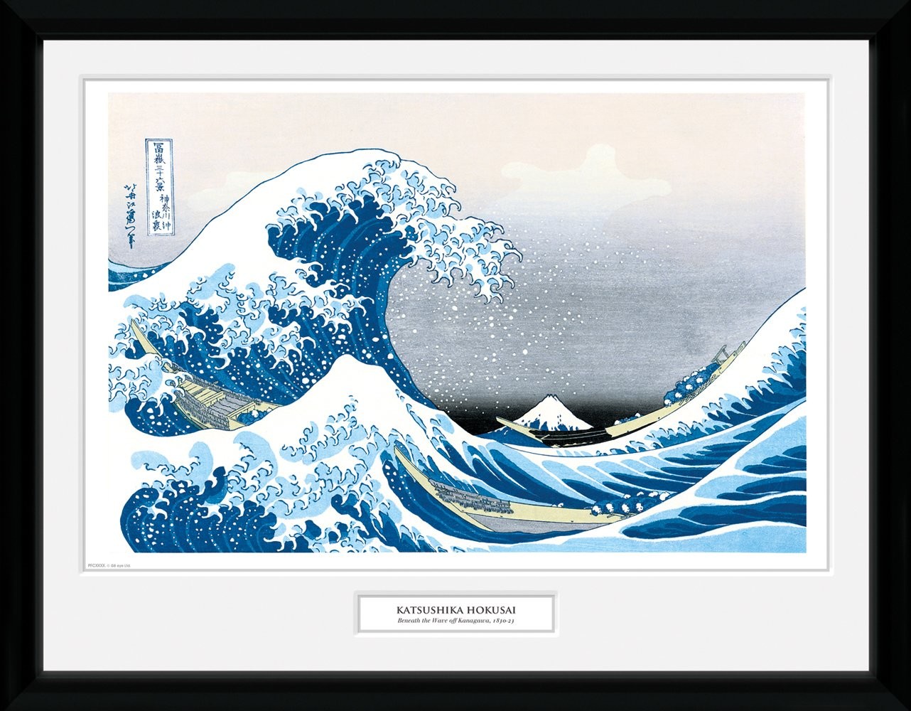 Kacu Ika Hokusai La Gran Ola De Kanagawa Poster Enmarcado Posters Es