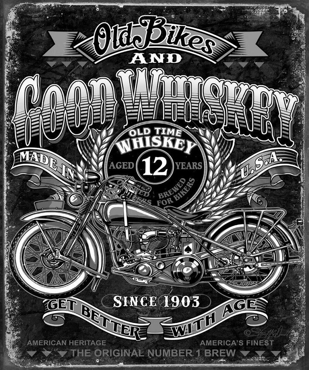 Good Whiskey Kolekcjonerskie Dekoracyjne Retro Tabliczki