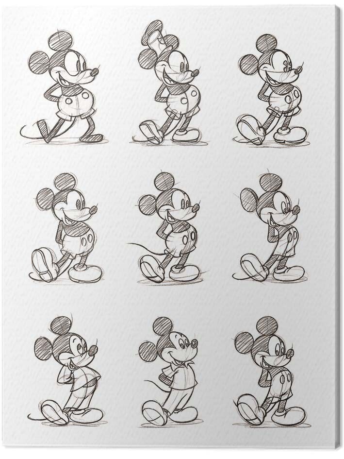 Cuadros En Lienzo Mickey Mouse Multi Decoraciones De La Pared