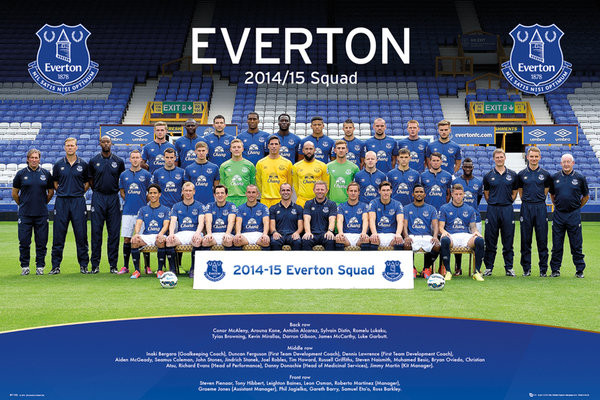 Poster Quadro Everton Fc Team Photo Poster Sul Muro