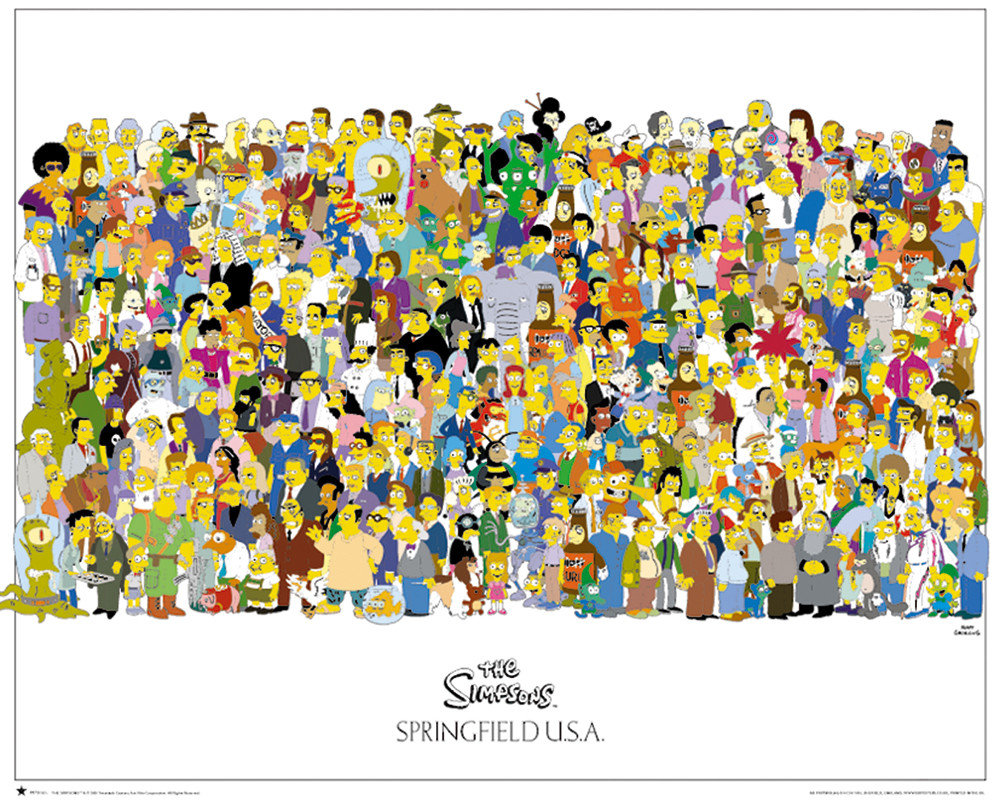 Bestel De THE SIMPSONS Cast Poster Op Europosters Nl