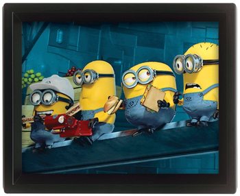 Moi, moche et méchant - Minions On A Skyscraper Poster en 3D encadré