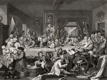 Reproducción de arte An Election Entertainment, engraved by T.E. Nicholson, from 'The Works of William Hogarth', published 1833