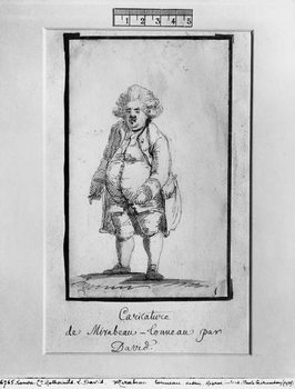 Reproducción de arte Caricature of Andre Boniface Louis of Riqueti, Viscount of Mirabeau, nicknamed Mirabeau-Tonneau