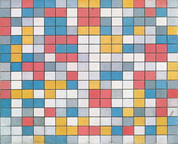 Reproducción de arte Checker board composition with light colours, 1919, by Piet Mondrian , oil on canvas. Netherlands, 20th century.