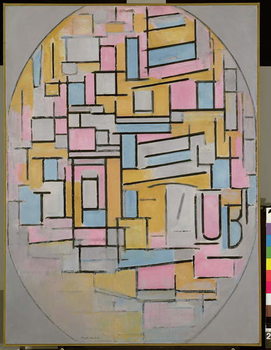 Reproducción de arte Composition in Oval with Colour Planes 2, 1914