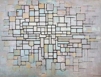 Reproducción de arte Composition No 11 in grey, pink and blue, 1913, by Piet Mondrian , oil on canvas. Netherlands, 20th century.