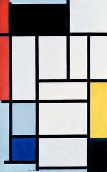 Reproducción de arte Composition with red, yellow, and blue, 1921