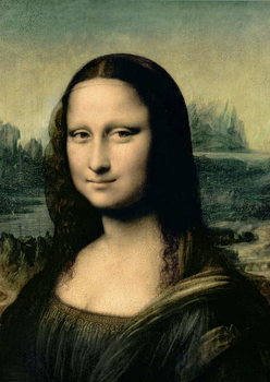 Detail of the Mona Lisa, c.1503-6 Reproduction de Tableau
