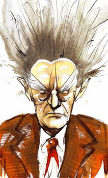 Reproducción de arte Edgard Varèse, American composer of French origin ; caricature