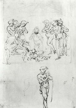 Figural Studies for the Adoration of the Magi, c.1481 Reproduction de Tableau