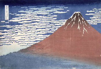 Reproducción de arte Fine weather with South wind, from 'Fugaku sanjurokkei' (Thirty-Six Views of Mount Fuji) c.1831