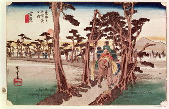 Reproducción de arte Fuji from Yoshiwara from 53 Stations of the Tokaido, c.1833