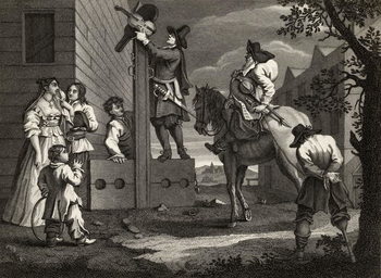 Reproducción de arte Hudibras leading Crowdero in Triumph, from 'Hudibras' by Samuel Butler (1612-80) engraved by J. Romney, from 'The Works of William Hogarth', published 1833