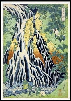 Reproducción de arte Kirifura Fall in Kurokawa Mountain', from the series 'A Journey to the Waterfalls of All the Provinces' ('Shokoku taki meguri') pub.by Nishimura Eijudo, c.1832