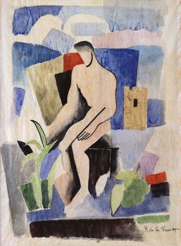 Reproducción de arte Man in the Country, study for Paludes; Homme dans un Paysage, Etude pour Paludes, c.1920