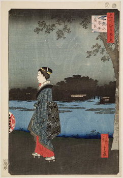 Reproducción de arte Night View of Sanya Canal and Matsuchi Hill, from the series '100 Views of Famous Views of Edo', 1857