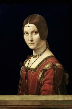 Reproducción de arte Portrait of a Lady from the Court of Milan, c.1490-95