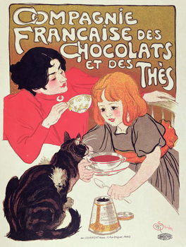 Reproducción de arte Poster advertising the Compagnie Francaise des Chocolats et des Thes, c.1898