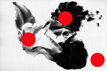 Reproducción de arte Red dots on flowers, 2019,