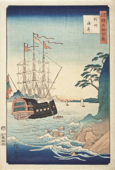 Reproducción de arte Seashore in Taishū from the Series One Hundred Views of Celebrated Places in Various Provinces, c.1850