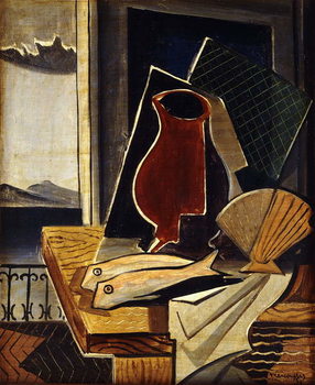 Reproducción de arte Table in Front of a Balcony; Table devant le Balcon, 1926