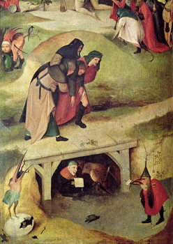 Reproducción de arte Temptation of St. Anthony, detail from left hand panel of the triptych