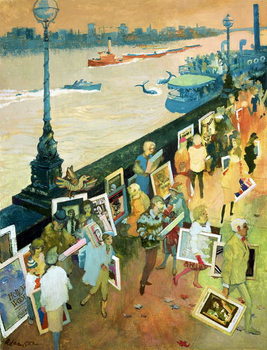 Reproducción de arte Thames Embankment, front cover of 'Undercover' magazine, published December 1985