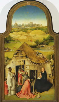 Reproducción de arte The Adoration of the Magi, detail of the central panel, 1510 (oil on panel)