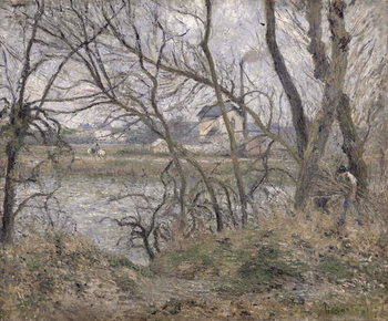 Reproducción de arte The Banks of the Oise, near Pontoise, Cloudy Weather, 1878