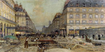 Reproducción de arte The Construction of the Metro, 1900