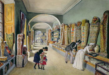 Reproducción de arte The Corridor and the last Cabinet of the Egyptian Collection in the Ambraser Collection of the Lower Belvedere, 1875