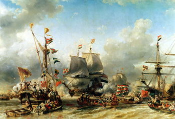 Reproducción de arte The Embarkation of Ruyter and William de Witt in 1667, 1850-51