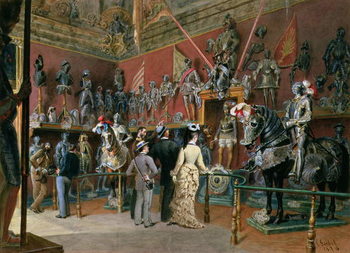 Reproducción de arte The first Armoury Room of the Ambraser Gallery in the Lower Belvedere, 1875