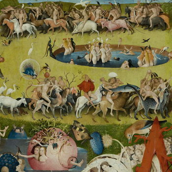 The Garden of Earthly Delights, 1490-1500 Reproduction de Tableau