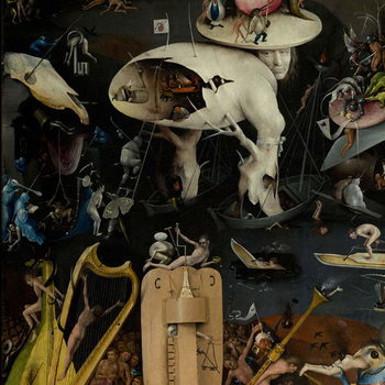 The Garden of Earthly Delights, 1490-1500 Reproduction de Tableau