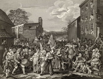Reproducción de arte The March to Finchley, engraved by T.E. Nicholson, from 'The Works of Hogarth', published 1833