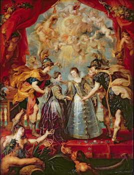 Reproducción de arte The Medici Cycle: Exchange of the Two Princesses of France and Spain, 9th November 1615, 1621-25