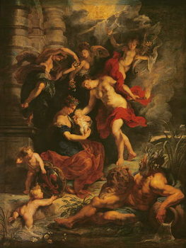 Reproducción de arte The Medici Cycle: The Birth of Marie de Medici (1573-1647) 26th April 1573, 1621-25
