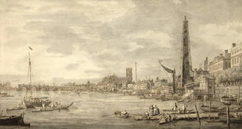 Reproducción de arte The Thames Looking towards Westminster from near York Water Gate