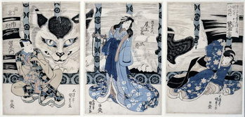 Reproducción de arte The village of Yatsuhashi at Okasaki, from the series 'Tokaido gojusan eki no uchi' 'The 53 Stations of Tokaido) 1835