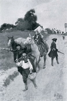 Reproducción de arte Tory Refugees on Their Way to Canada, illustration from 'Colonies and Nation' by Woodrow Wilson, pub. Harper's Magazine, 1901