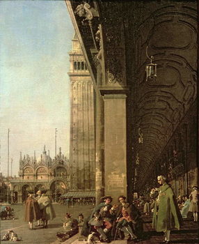 Reproducción de arte Venice: Piazza di San Marco and the Colonnade of the Procuratie Nuove, c.1756