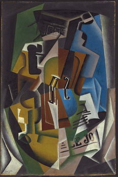 Reproducción de arte Violin and Newspaper; Violon et journal, 1917