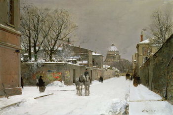 Reproducción de arte Winter Scene near Les Invalides, Paris