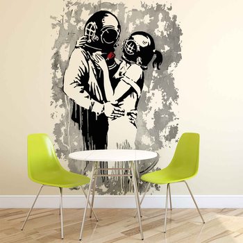 Carta da parati Banksy Graffiti