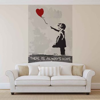 Carta da parati Banksy Street Art Graffiti Palloncino a Cuore