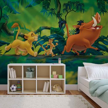 Carta da parati Disney il Re Leone Pumba Simba